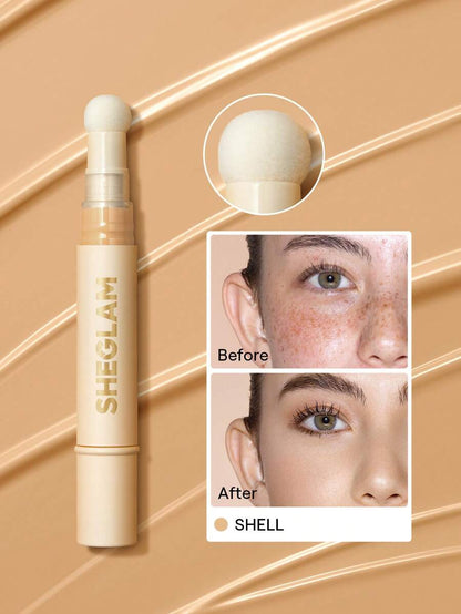 SHEGLAM Complexion Boost Concealer - Buttercream | Matte Liquid Concealer with Sponge Head Applicator