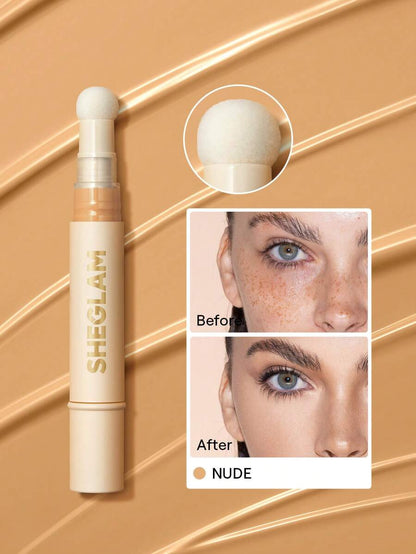 SHEGLAM Complexion Boost Concealer - Buttercream | Matte Liquid Concealer with Sponge Head Applicator