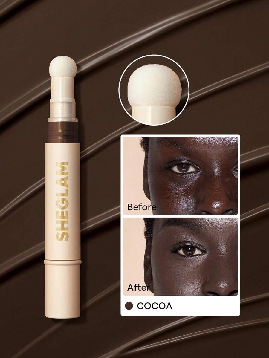 SHEGLAM Complexion Boost Concealer - Buttercream | Matte Liquid Concealer with Sponge Head Applicator