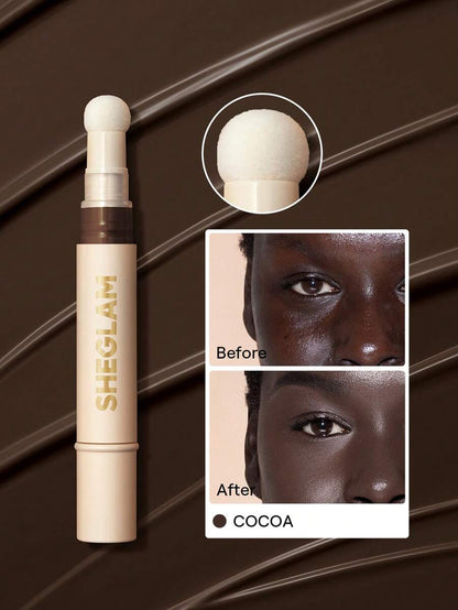 SHEGLAM Complexion Boost Concealer - Buttercream | Matte Liquid Concealer with Sponge Head Applicator