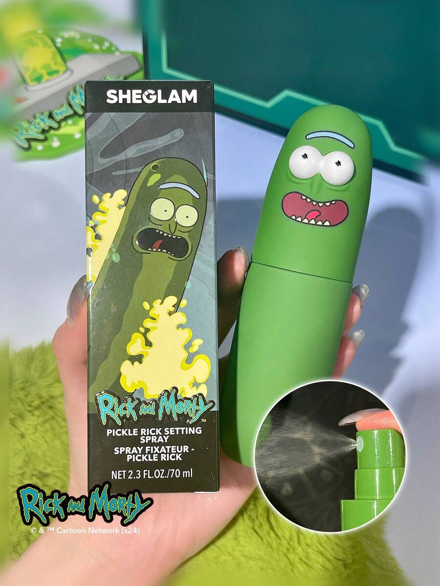 Rick and Morty X SHEGLAM Pickle Rick Setting Spray | Long-Lasting & Oil-Control Fixing Mist