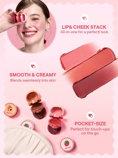 SHEGLAM Cheek & Lip Cream Stack – Multi-Use Cream Blush and Lip Tint