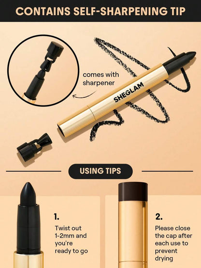 SHEGLAM Matte Eyeliner Pencil – Smudge-Proof Long-Lasting Eye Makeup