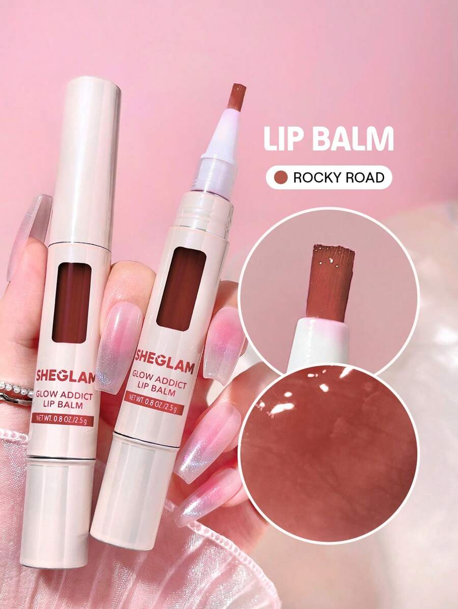 SHEGLAM Glow Addict Lip Balm - Peach Juice | High-Shine Moisturizing Lip Gloss