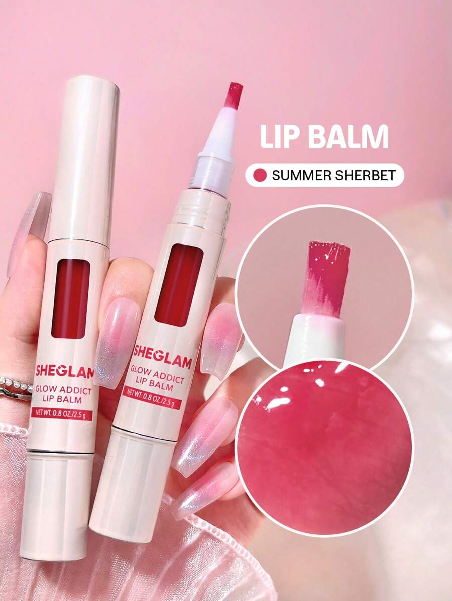 SHEGLAM Glow Addict Lip Balm - Peach Juice | High-Shine Moisturizing Lip Gloss