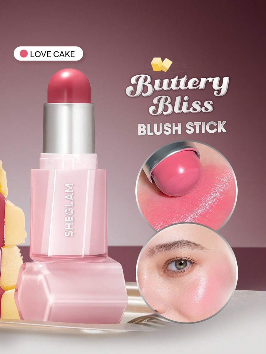 SHEGLAM Buttery Blush Stick – Cream Blush for Soft Natural Cheeks