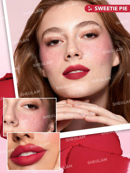 SHEGLAM Cheek & Lip Cream Stack – Multi-Use Cream Blush and Lip Tint