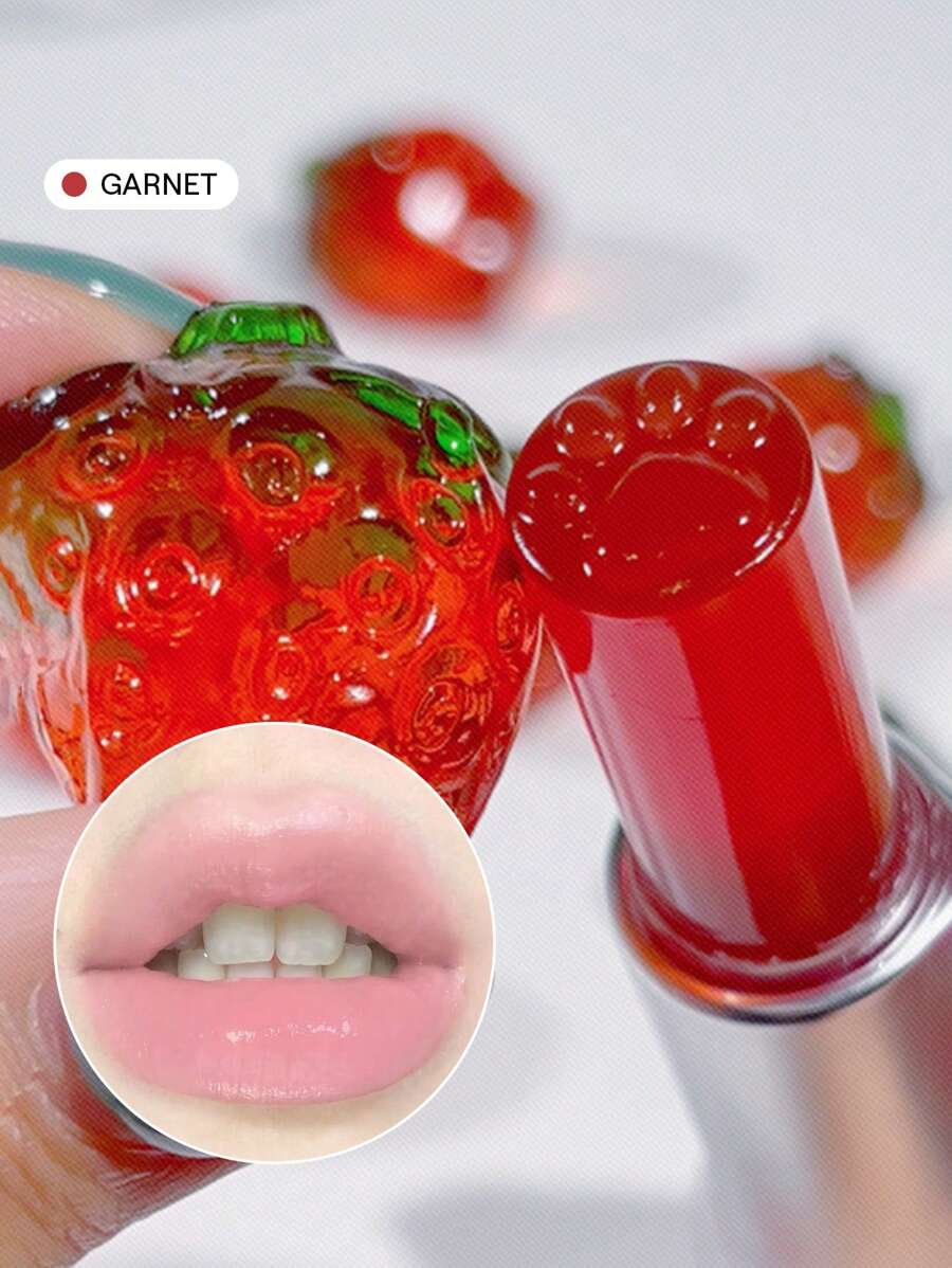 SHEGLAM Mello Jello Nourishing Lip Balm - Ruby | Sheer Muted Plum Lip Care & Primer