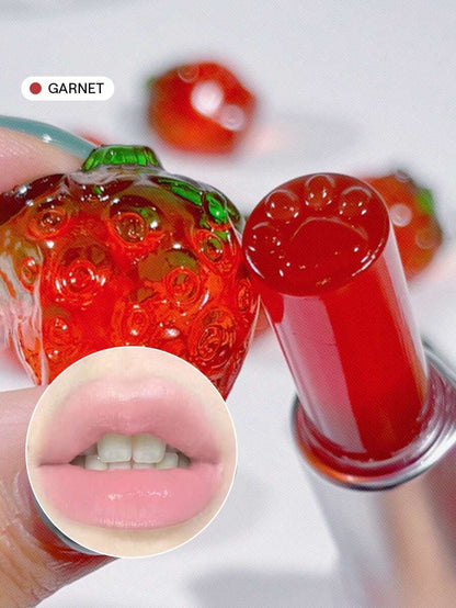 SHEGLAM Mello Jello Nourishing Lip Balm - Ruby | Sheer Muted Plum Lip Care & Primer