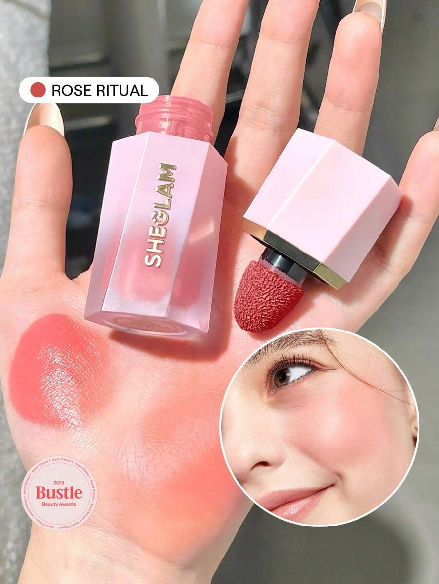 SHEGLAM Matte Liquid Blush – Long-Lasting Rose Pink Brown Gel Cream Blusher