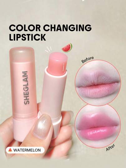 SHEGLAM Pout Phresh Color Changing Lipstick - Watermelon | pH-Reactive Moisturizing Lip Balm