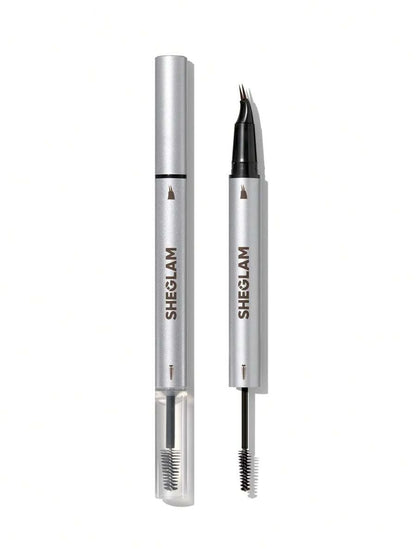 SHEGLAM Real Flow Laminating Brow Pen | Eyebrow Pomade Dual-Tip Pen, 5 Shades