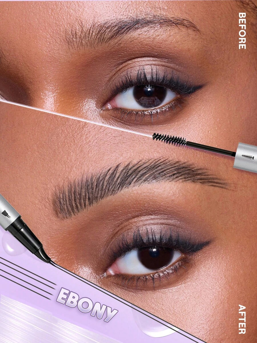 SHEGLAM Real Flow Laminating Brow Pen | Eyebrow Pomade Dual-Tip Pen, 5 Shades