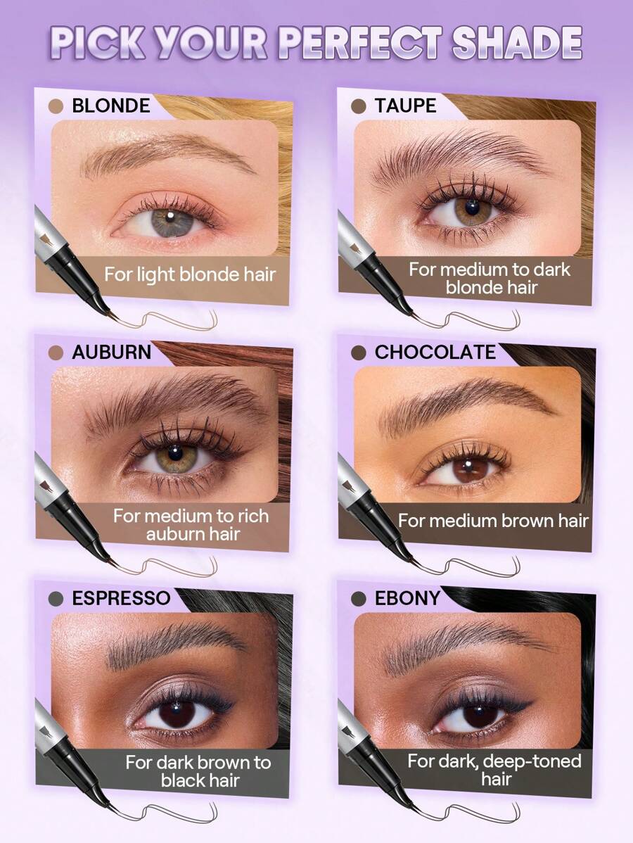 SHEGLAM Real Flow Laminating Brow Pen | Eyebrow Pomade Dual-Tip Pen, 5 Shades