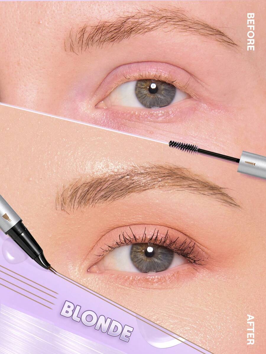 SHEGLAM Real Flow Laminating Brow Pen | Eyebrow Pomade Dual-Tip Pen, 5 Shades
