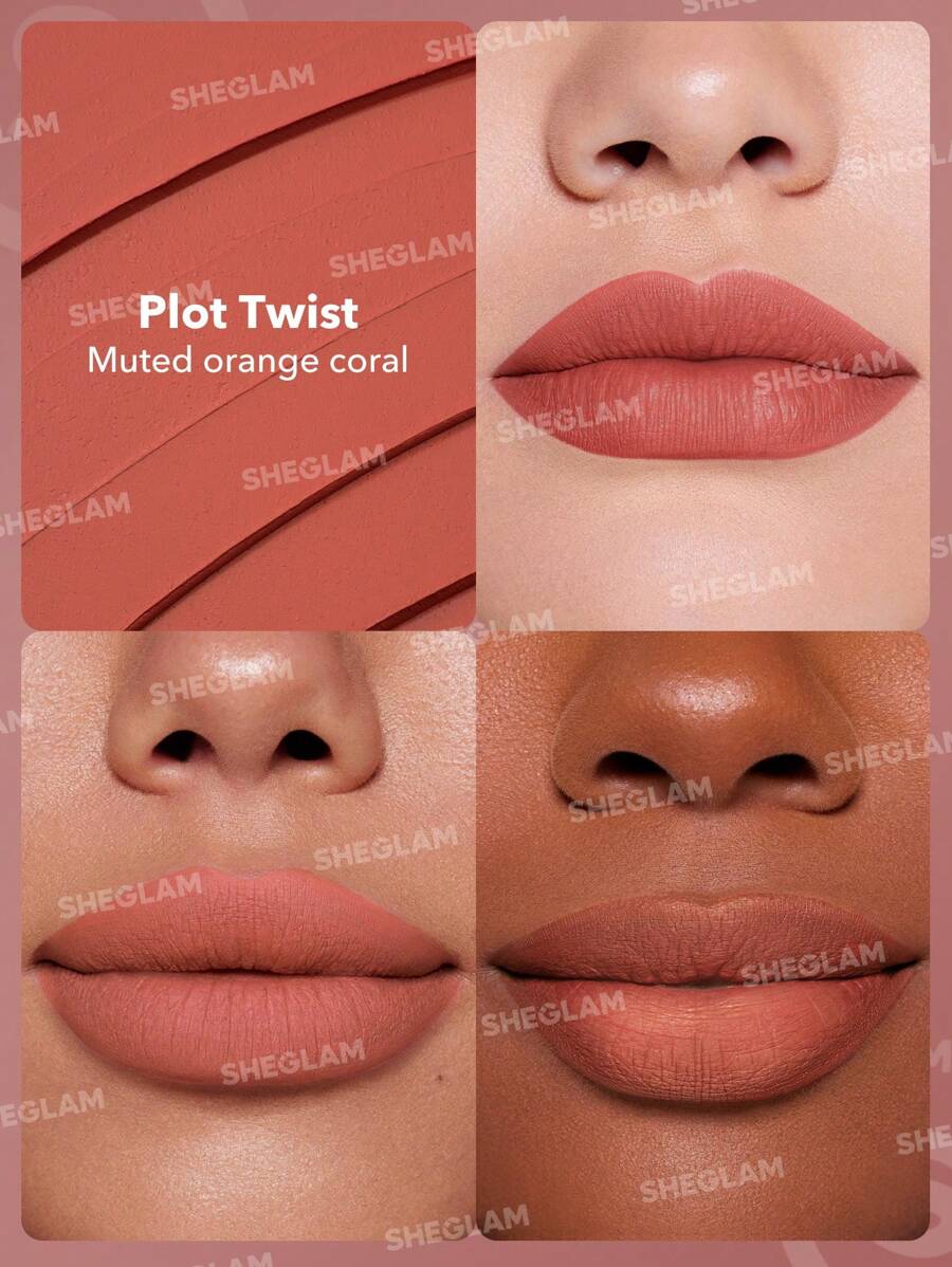 SHEGLAM Long-Lasting Matte Lipstick – Waterproof Transfer-Proof Creamy Lip Color