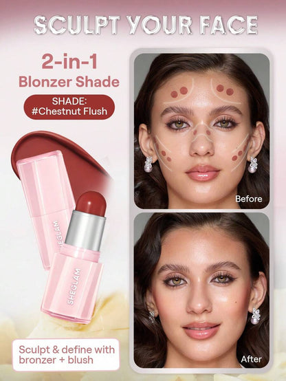 SHEGLAM Buttery Blush Stick – Cream Blush for Soft Natural Cheeks