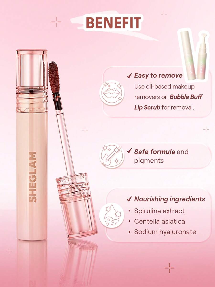 SHEGLAM Fall In Line Peel-Off Lip Liner Stain - Pinky Promise | Long-Lasting Tattoo Effect