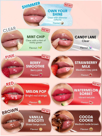 SHEGLAM Moisturizing Lip Gloss – Clear Watery Mirror Shine Lip Makeup