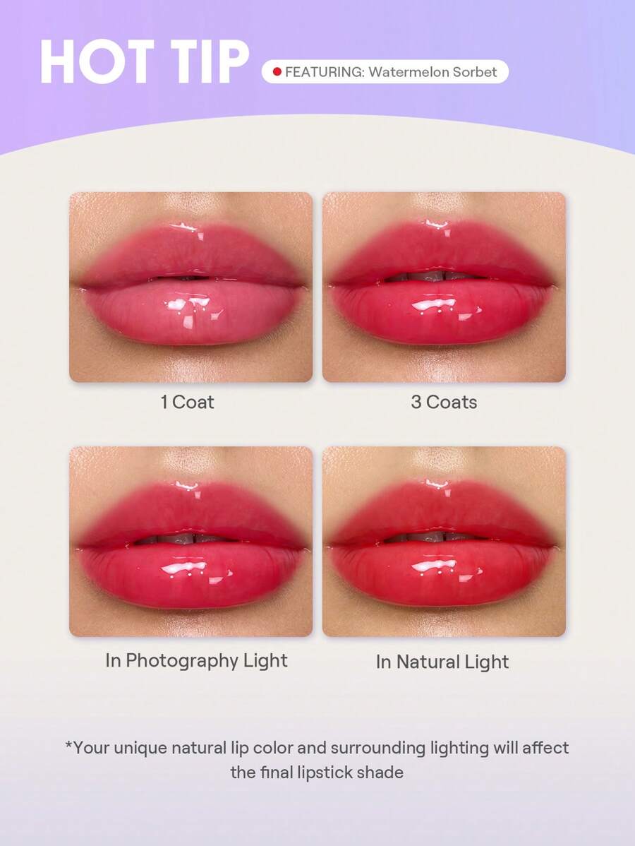 SHEGLAM Moisturizing Lip Gloss – Clear Watery Mirror Shine Lip Makeup