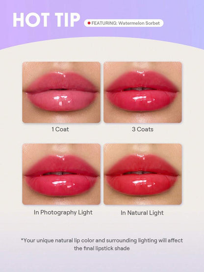 SHEGLAM Moisturizing Lip Gloss – Clear Watery Mirror Shine Lip Makeup