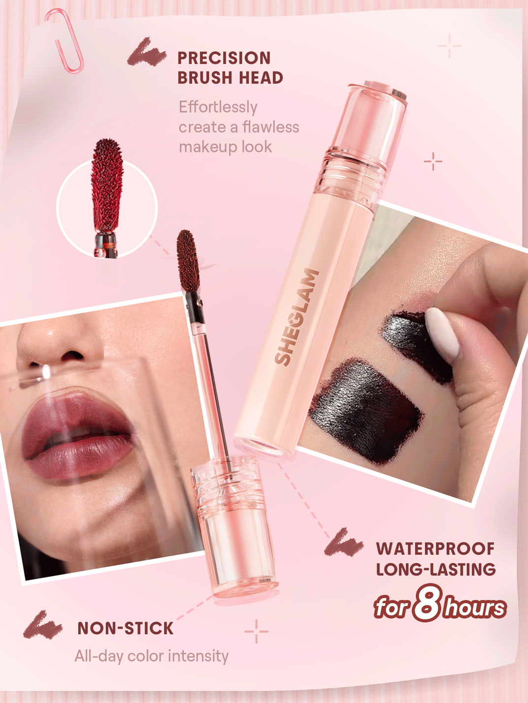 SHEGLAM Peel-Off Lip Liner Stain – Long-Lasting Lip Tint Makeup
