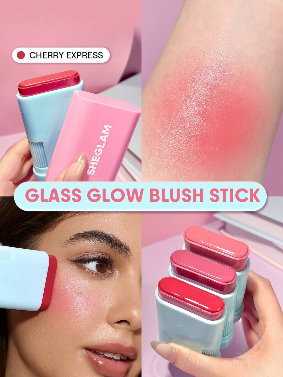 SHEGLAM Glass Glow Blush Stick | Cream Blush for Radiant Cheeks, 4 Shades