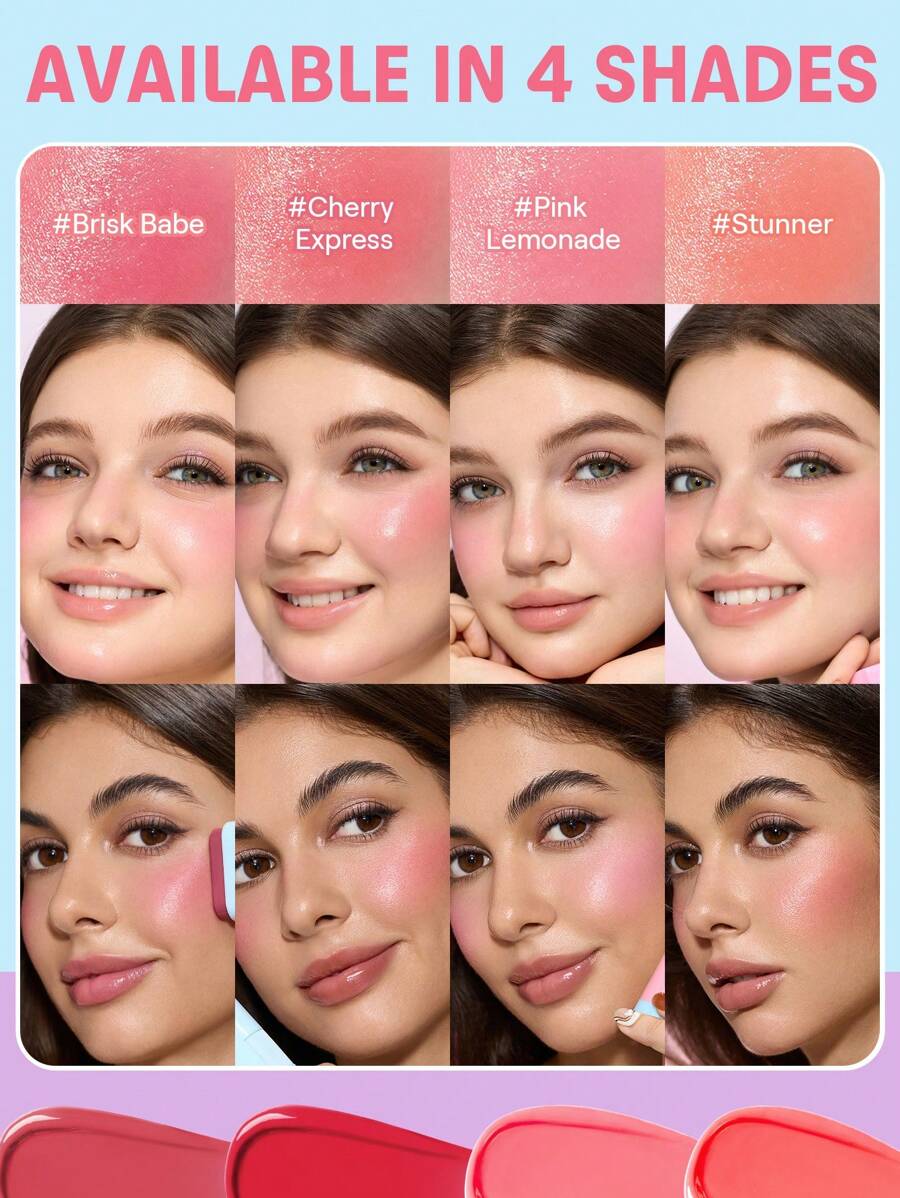 SHEGLAM Glass Glow Blush Stick | Cream Blush for Radiant Cheeks, 4 Shades