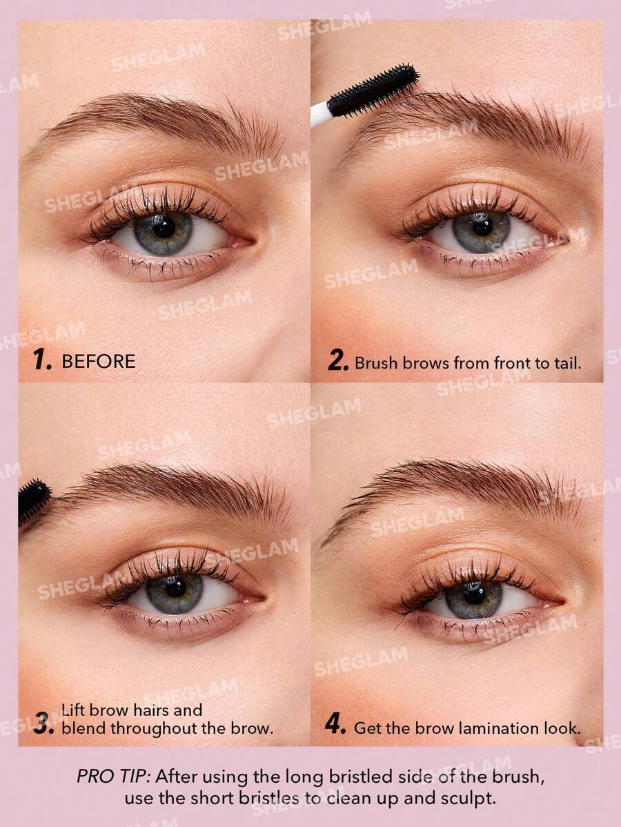 SHEGLAM Clear Waterproof Brow Gel – Long-Lasting Smudge-Proof Eyebrow Gel