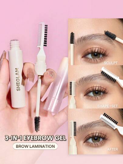 SHEGLAM Laminating Brow Gel – Long-Lasting Brow Pomade for Lifted Brows