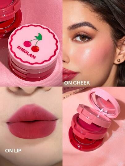 SHEGLAM Cheek & Lip Cream Stack – Multi-Use Cream Blush and Lip Tint