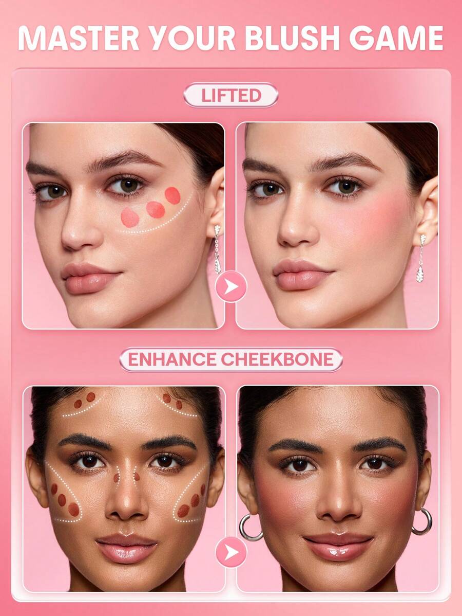 SHEGLAM Matte Liquid Blush – Long-Lasting Rose Pink Brown Gel Cream Blusher