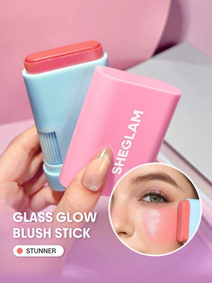 SHEGLAM Glass Glow Blush Stick | Cream Blush for Radiant Cheeks, 4 Shades