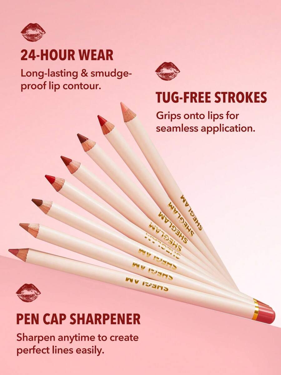 SHEGLAM Lip Facts Lip Liner - Brazen | High-Pigment Creamy Matte Contour Pencil