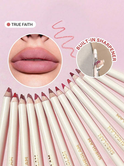 SHEGLAM Lip Facts Lip Liner - Brazen | High-Pigment Creamy Matte Contour Pencil