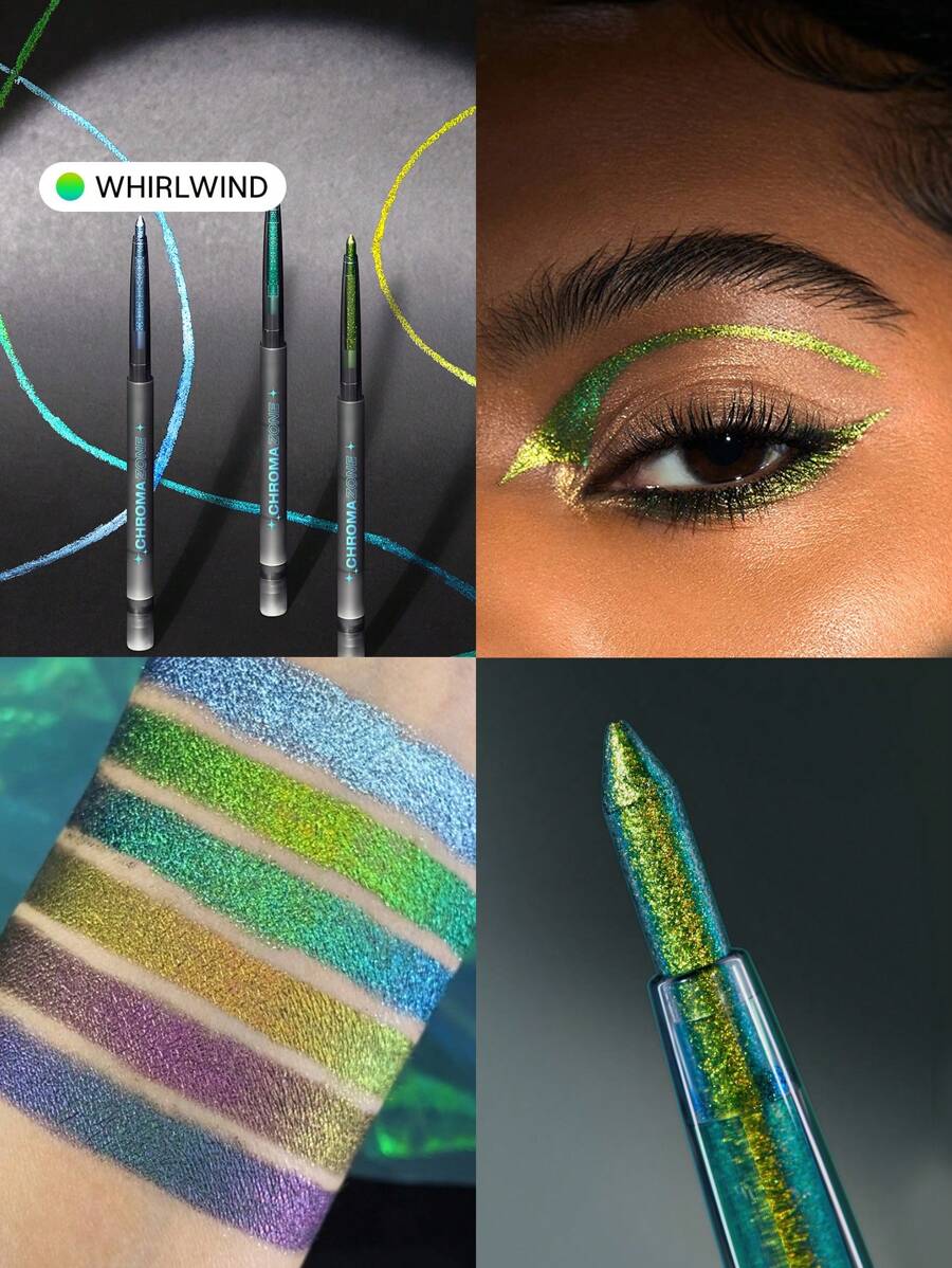 SHEGLAM Multichrome Gel Eyeliner – Waterproof High-Shine Blue Multi-Use Liner