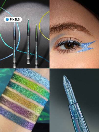 SHEGLAM Multichrome Gel Eyeliner – Waterproof High-Shine Blue Multi-Use Liner