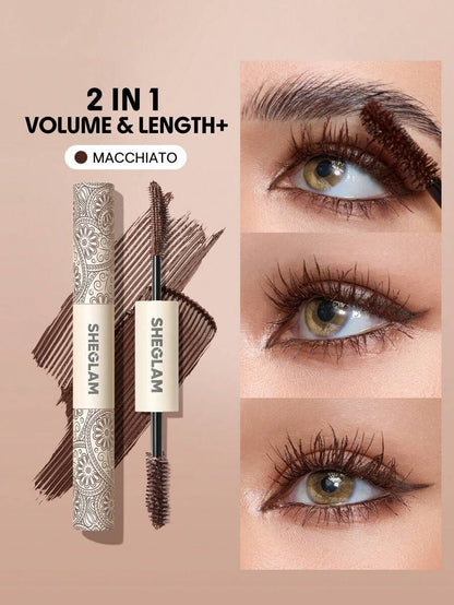 SHEGLAM Waterproof Volume & Length Mascara – Colorful Double-Head Lash Makeup