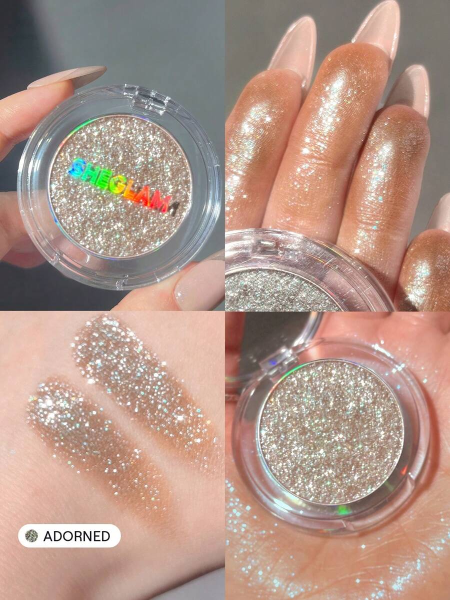 SHEGLAM Enigma Sparkly Eyeshadow - Pure | Multi-Tone High-Shine Glitter Powder