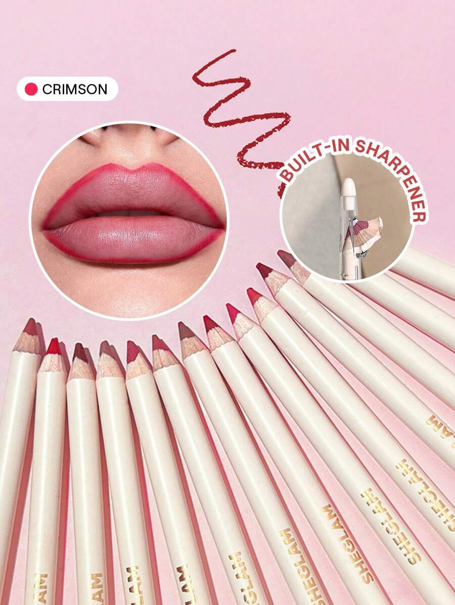 SHEGLAM Lip Facts Lip Liner - Brazen | High-Pigment Creamy Matte Contour Pencil