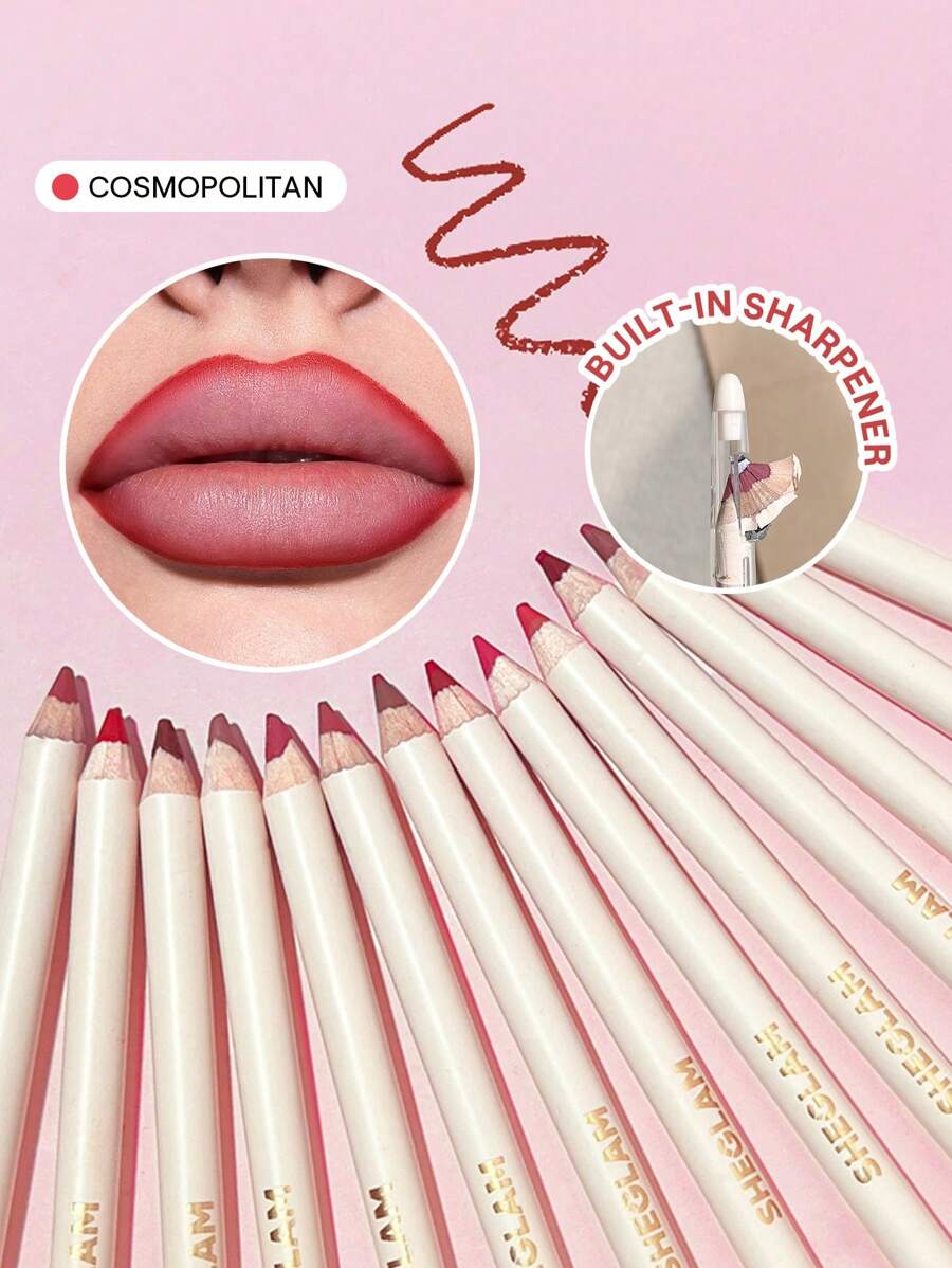 SHEGLAM Lip Facts Lip Liner - Brazen | High-Pigment Creamy Matte Contour Pencil