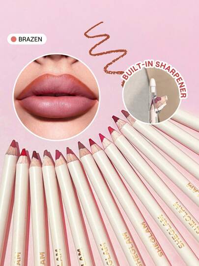 SHEGLAM Lip Facts Lip Liner - Brazen | High-Pigment Creamy Matte Contour Pencil