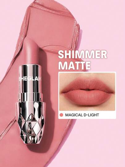 SHEGLAM Velvet Shimmer Matte Lipstick – Long-Lasting Silky Smooth Lip Color