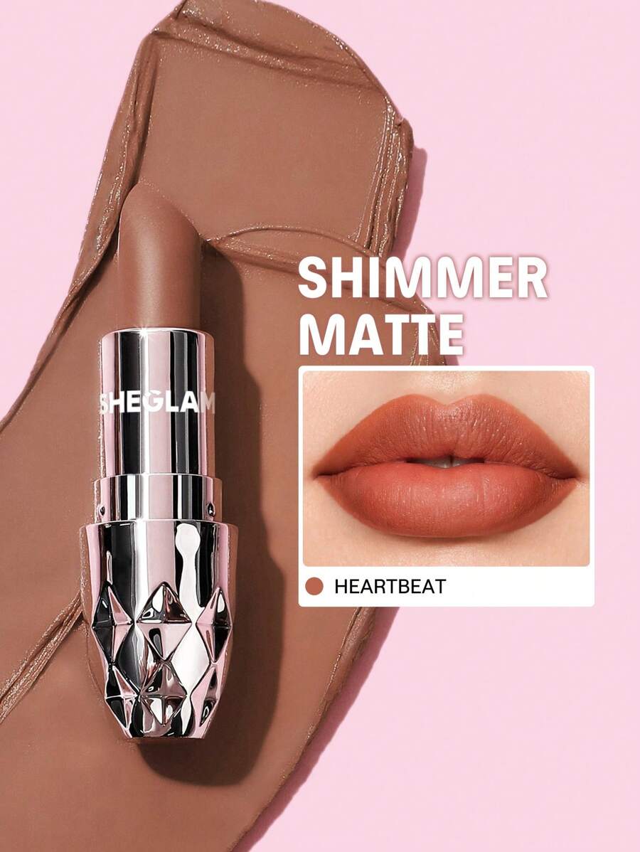 SHEGLAM Velvet Shimmer Matte Lipstick – Long-Lasting Silky Smooth Lip Color