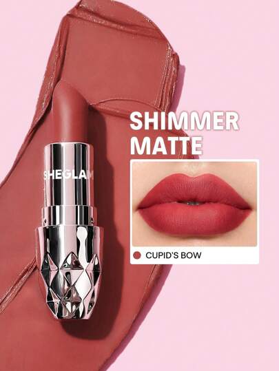 SHEGLAM Velvet Shimmer Matte Lipstick – Long-Lasting Silky Smooth Lip Color