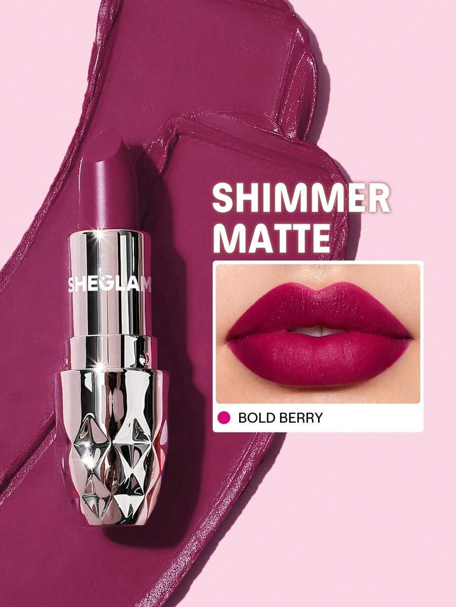 SHEGLAM Velvet Shimmer Matte Lipstick – Long-Lasting Silky Smooth Lip Color