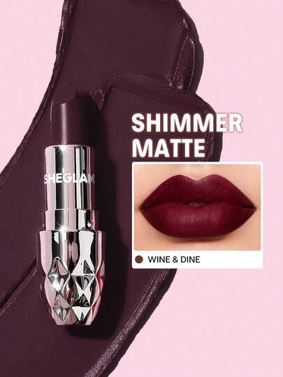 SHEGLAM Velvet Shimmer Matte Lipstick – Long-Lasting Silky Smooth Lip Color