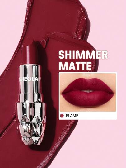 SHEGLAM Velvet Shimmer Matte Lipstick – Long-Lasting Silky Smooth Lip Color