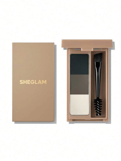 SHEGLAM Brow Palette – Blendable Eyebrow Pomade for Soft Defined Brows