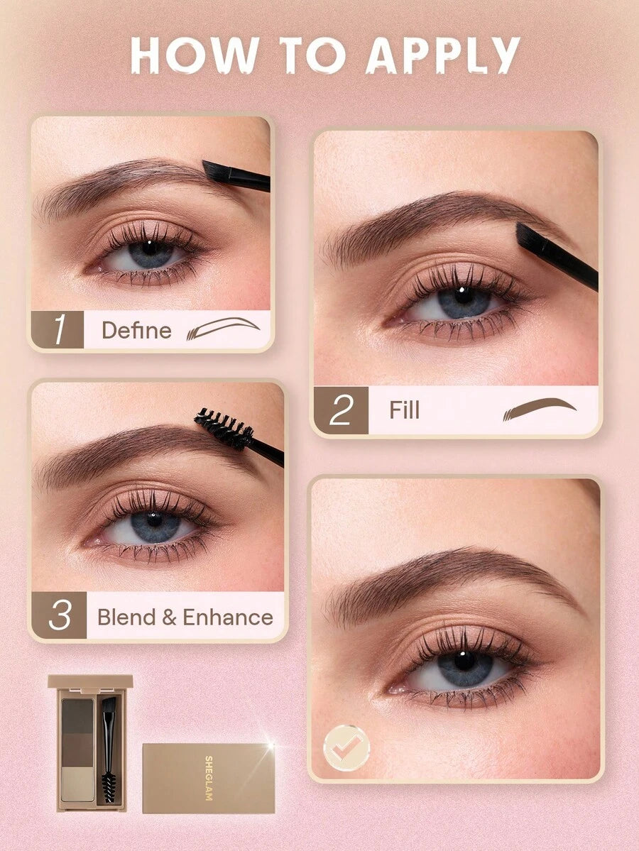 SHEGLAM Brow Palette – Blendable Eyebrow Pomade for Soft Defined Brows